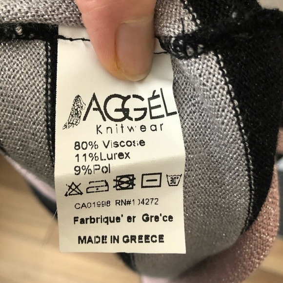 Aggel spanner sweater dress black/pink/grey stripe - Picture 9 of 9